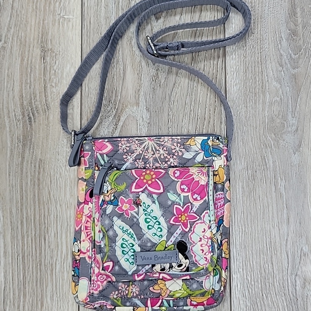 Vera Bradley Disney Mini Hipster Crossbody Bag In Gray and Pink
